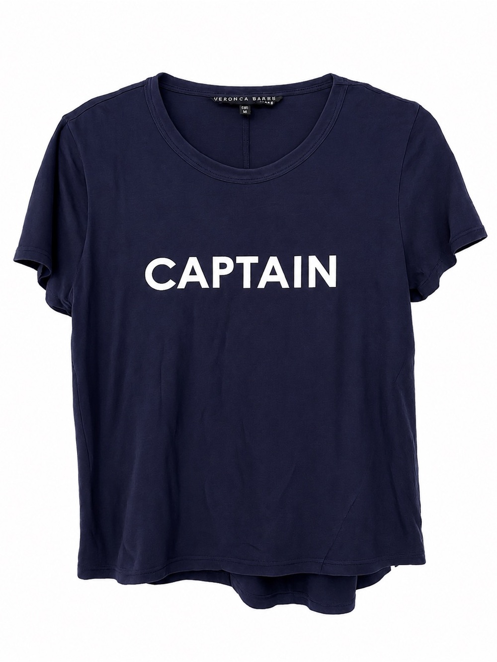 Veronica Beard Jeans Captain Graphic Tee Navy Blue Medium
